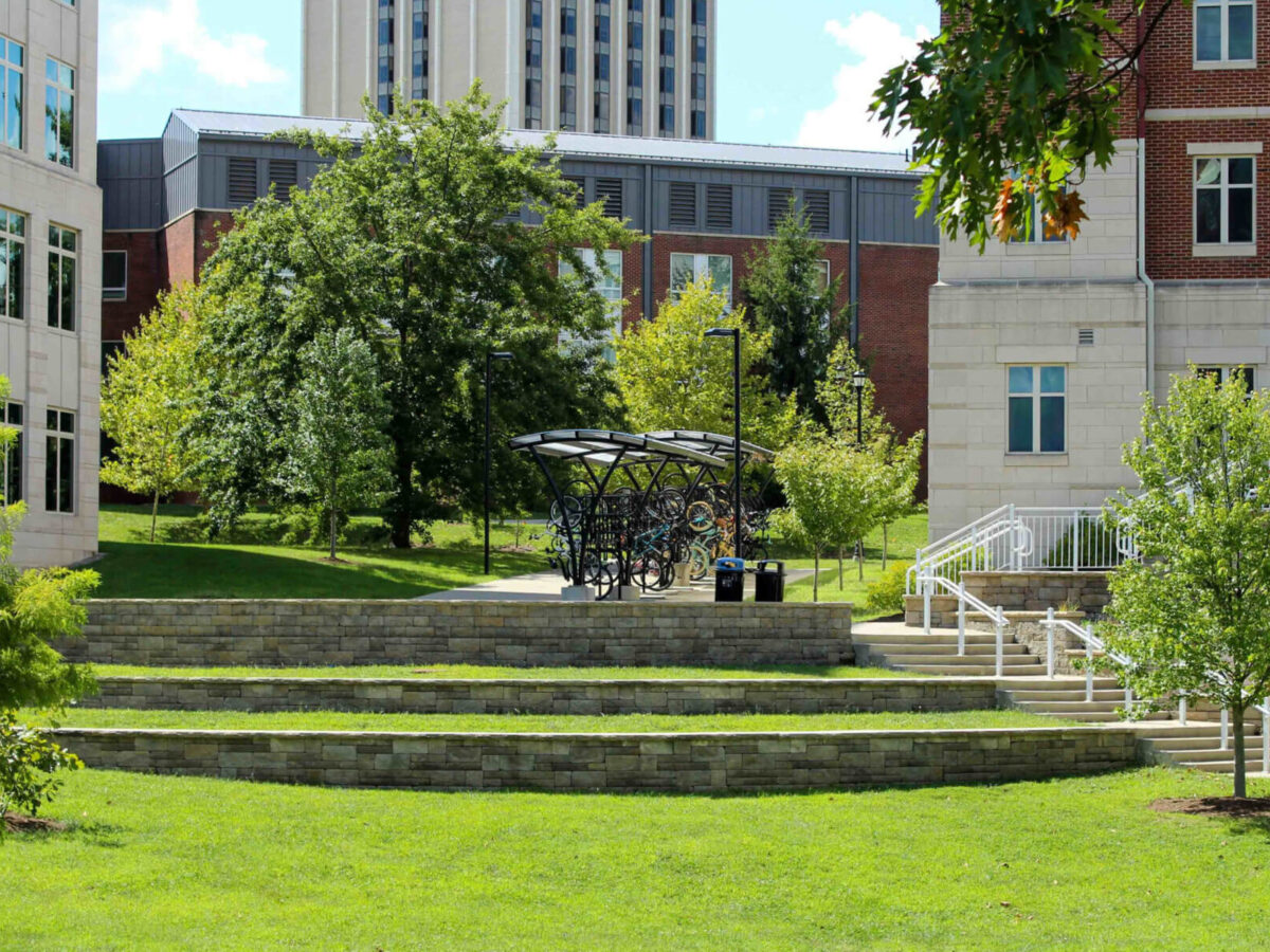 bike racks on UK’s campus