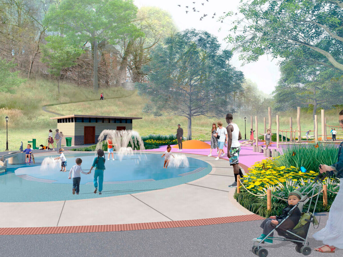 a rendering of the Bingham Park Master Plan