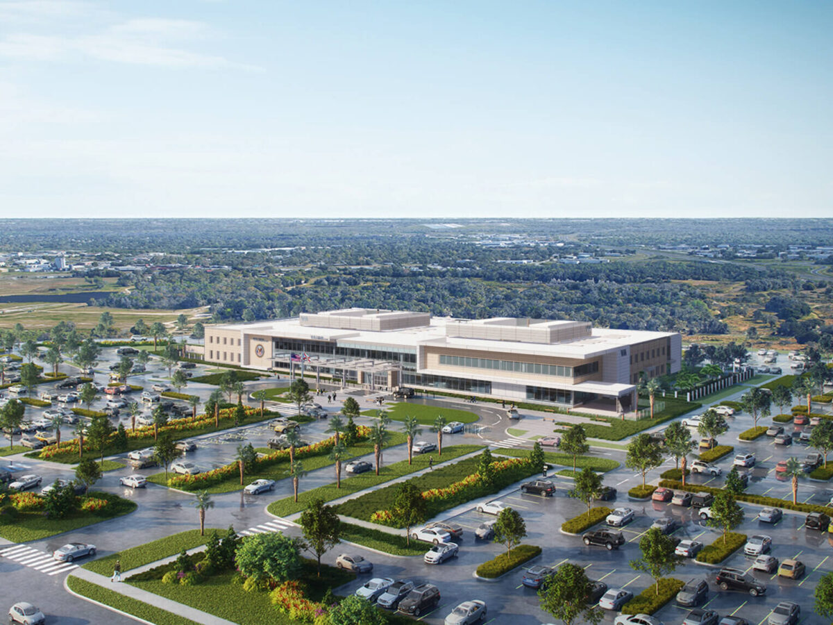 aerial view of the clinic