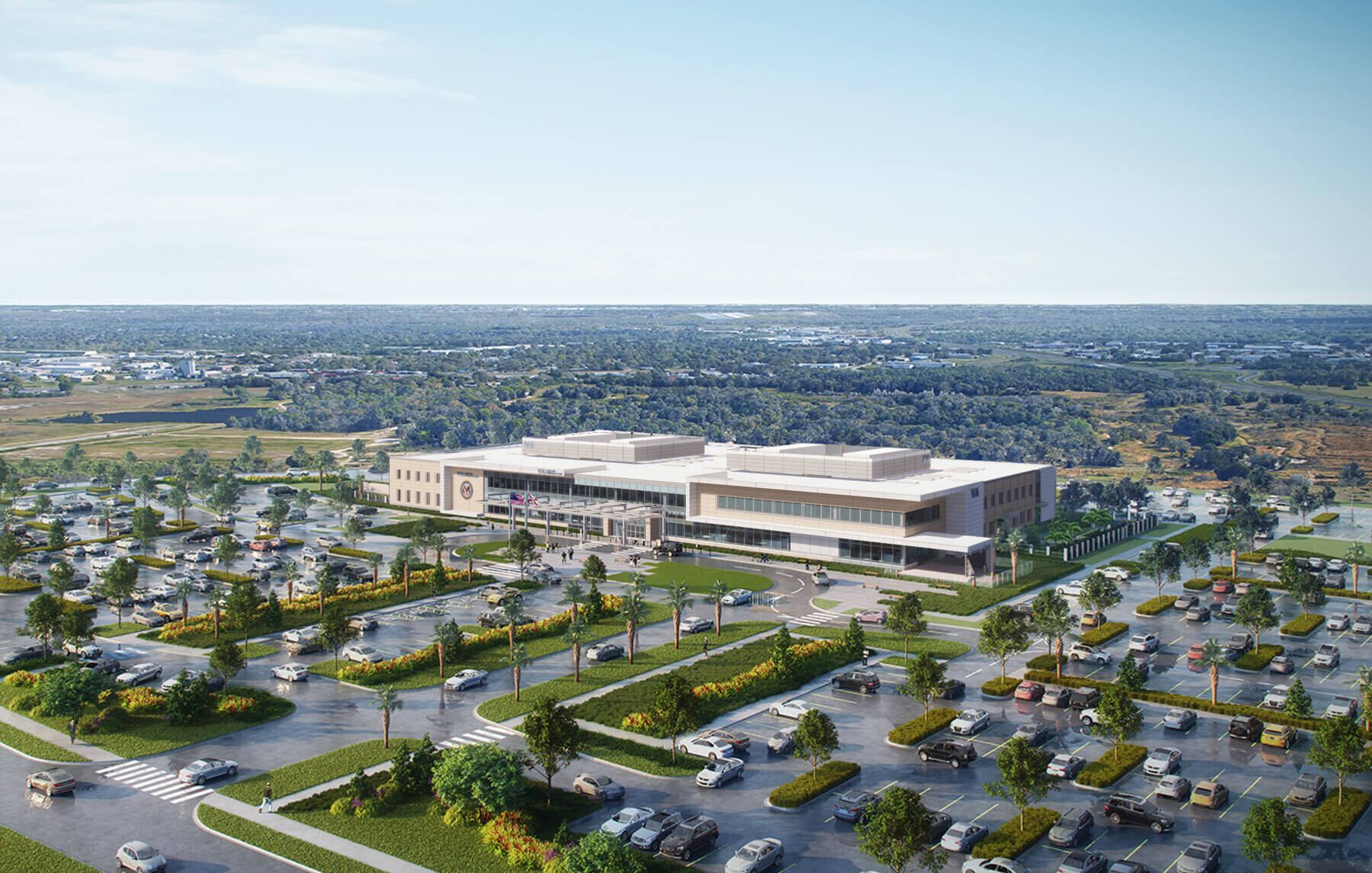 aerial view of the clinic