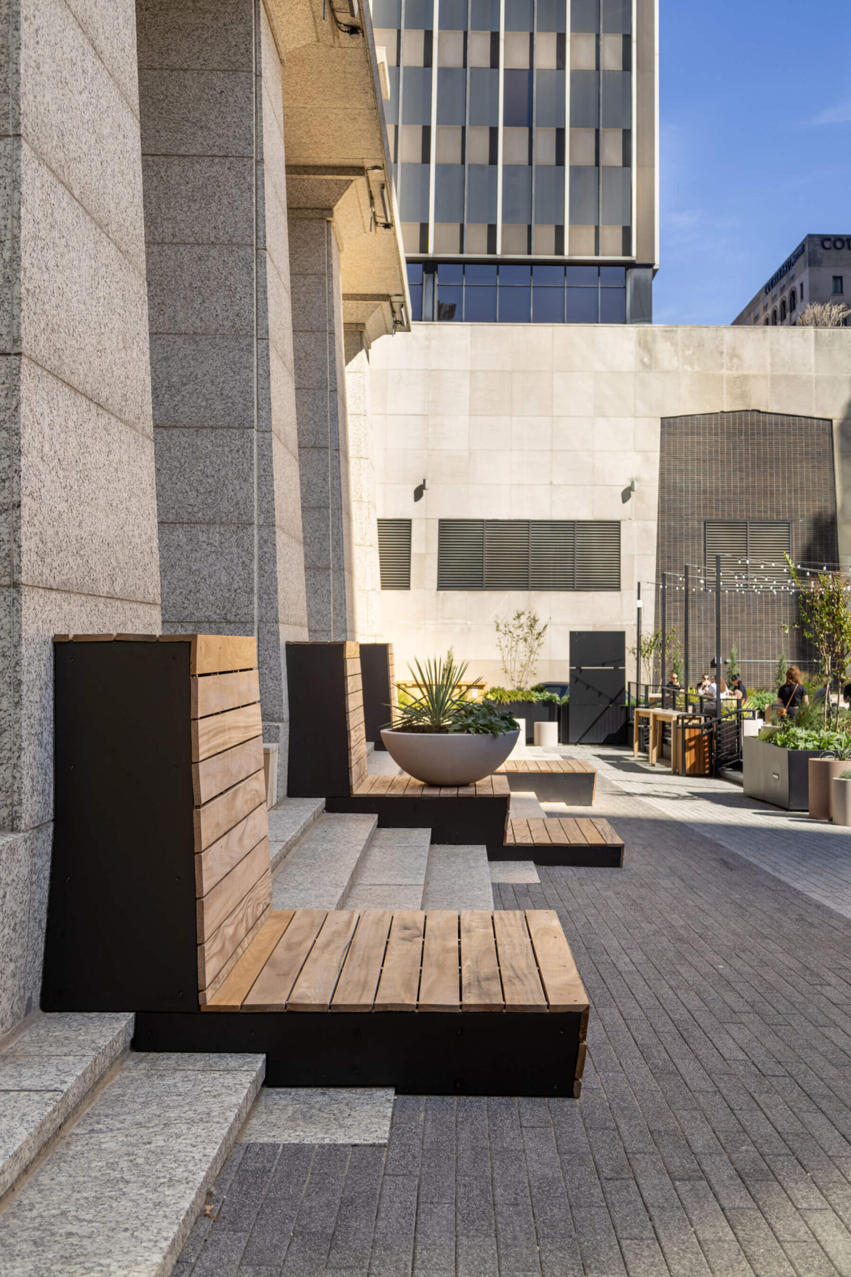 stairs at the Fifth Third Center Plaza