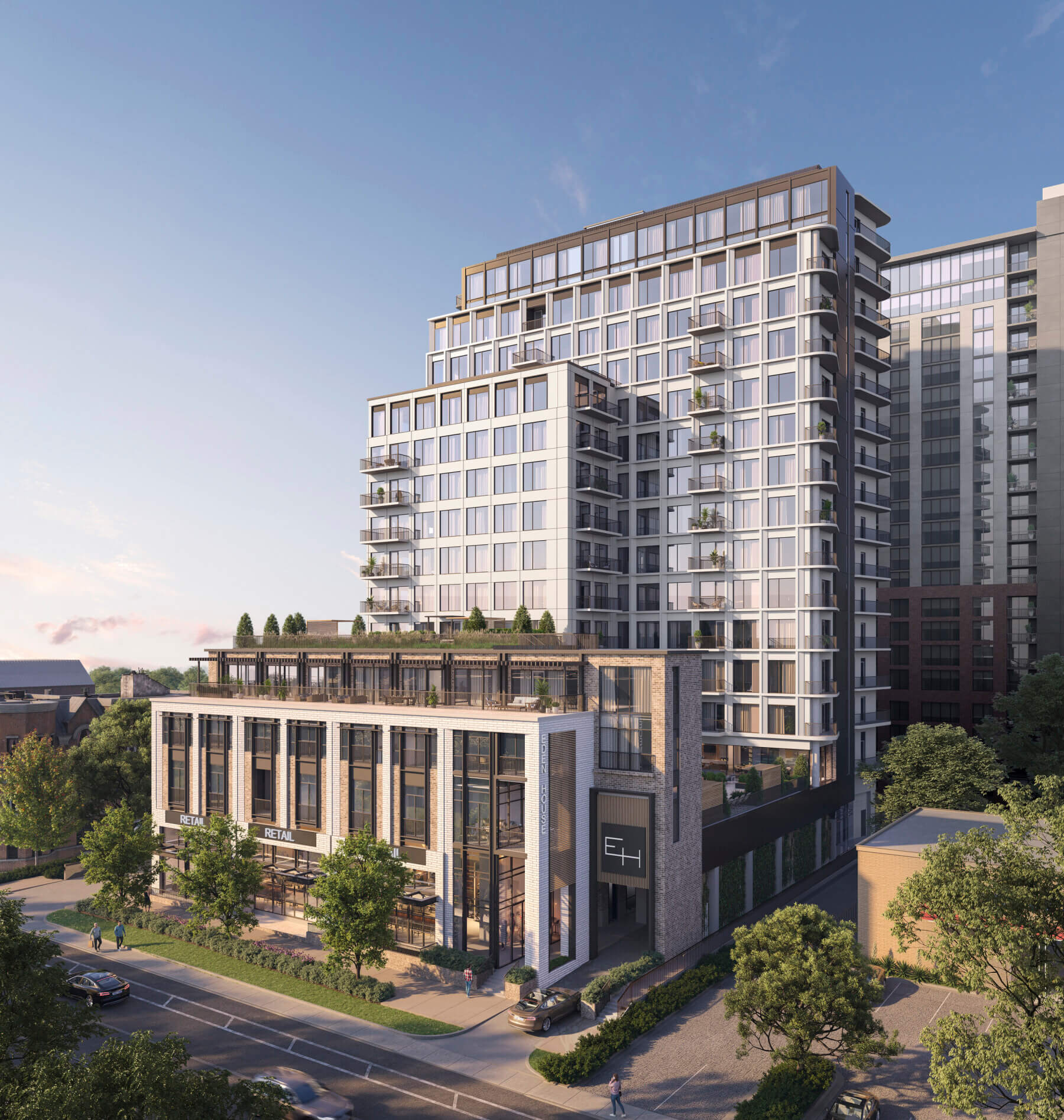 Exterior rendering of Eden House