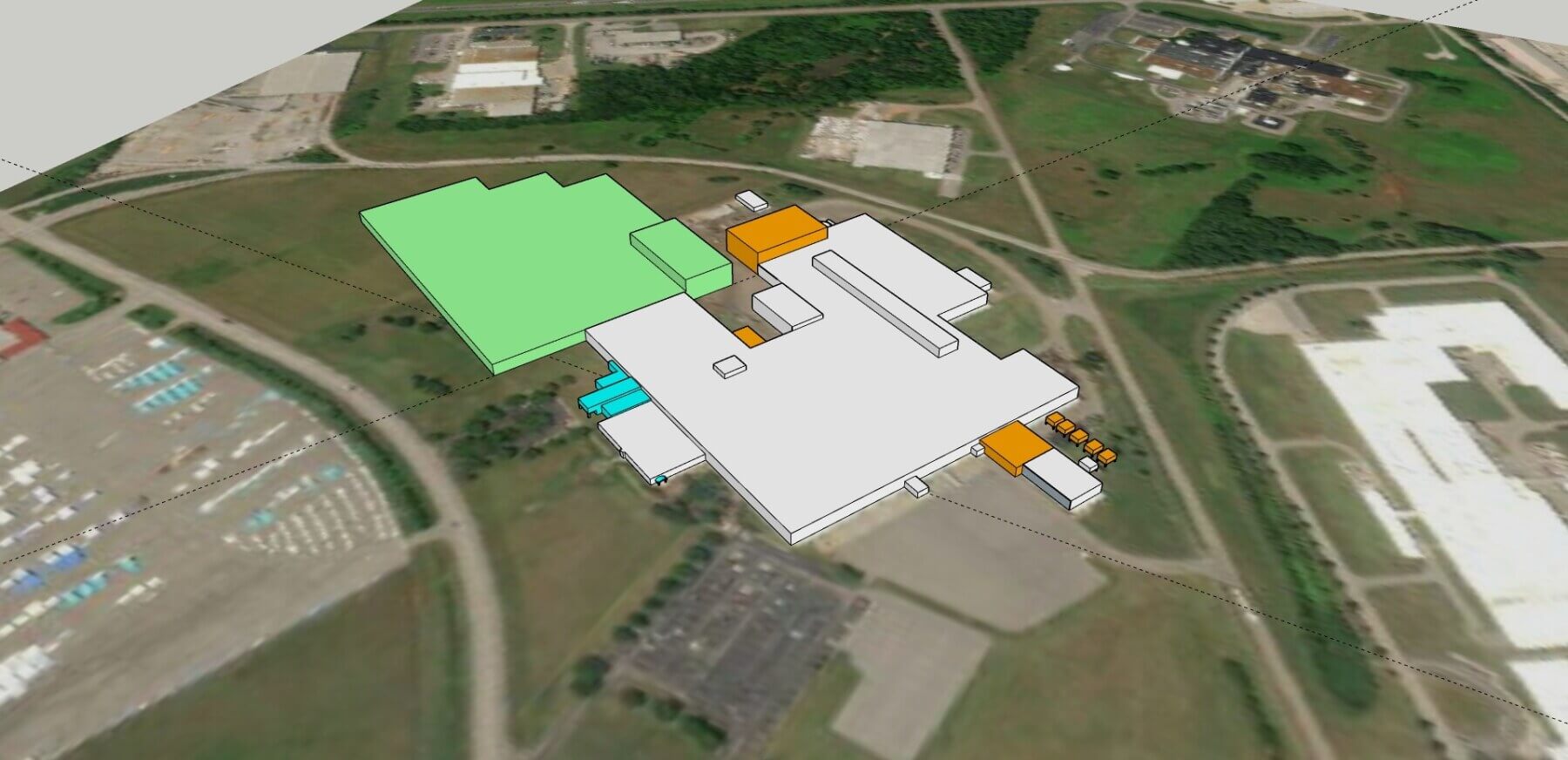 a rendering of a confidential battery plant