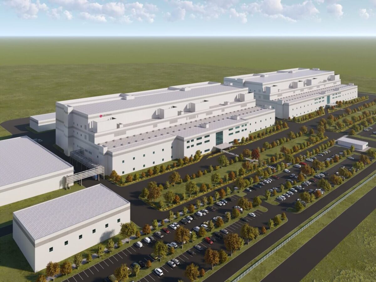 a rendering of the LG Chem battery cathode manufacturing plant