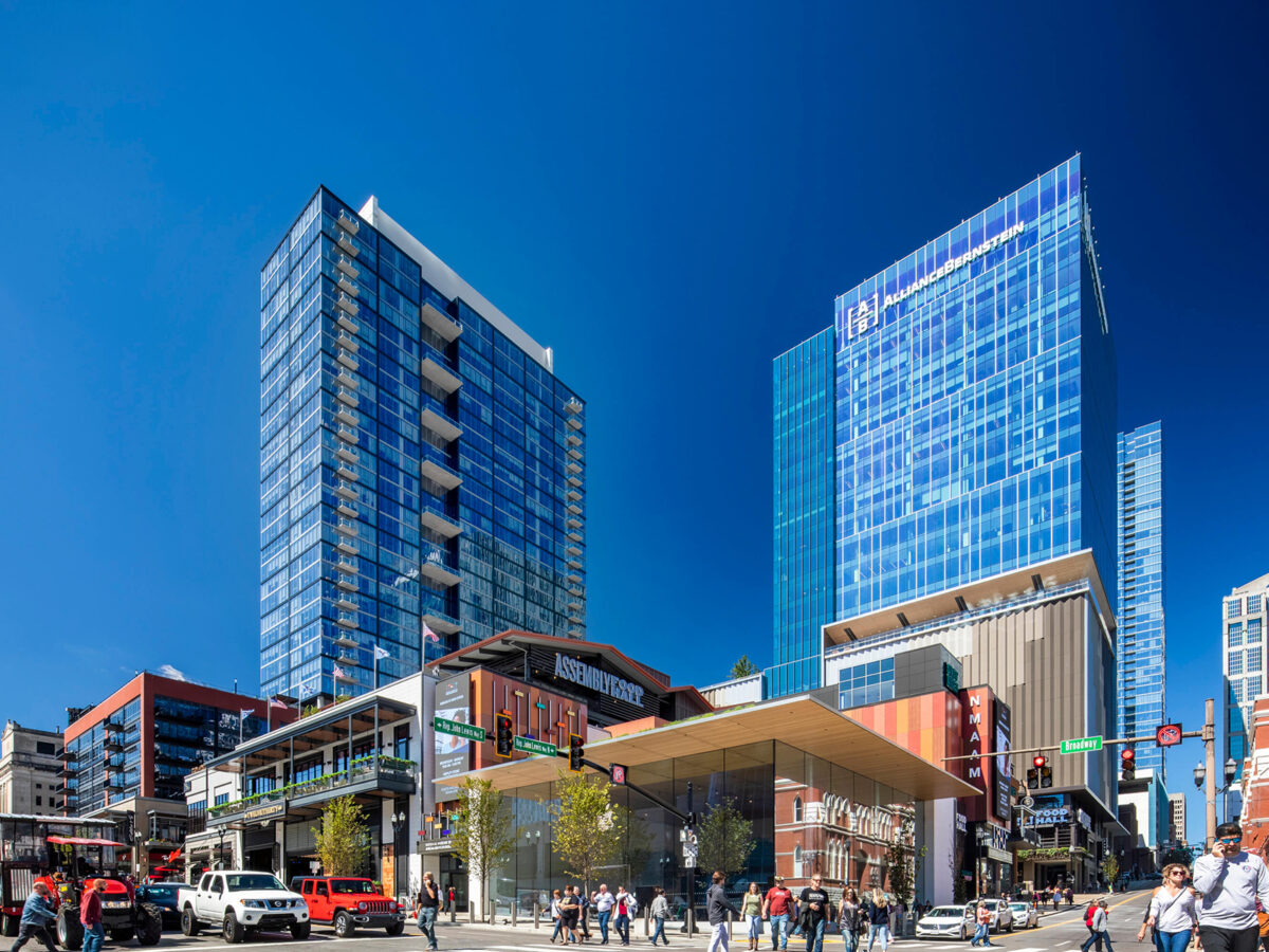Street view of Fifth and Broadway