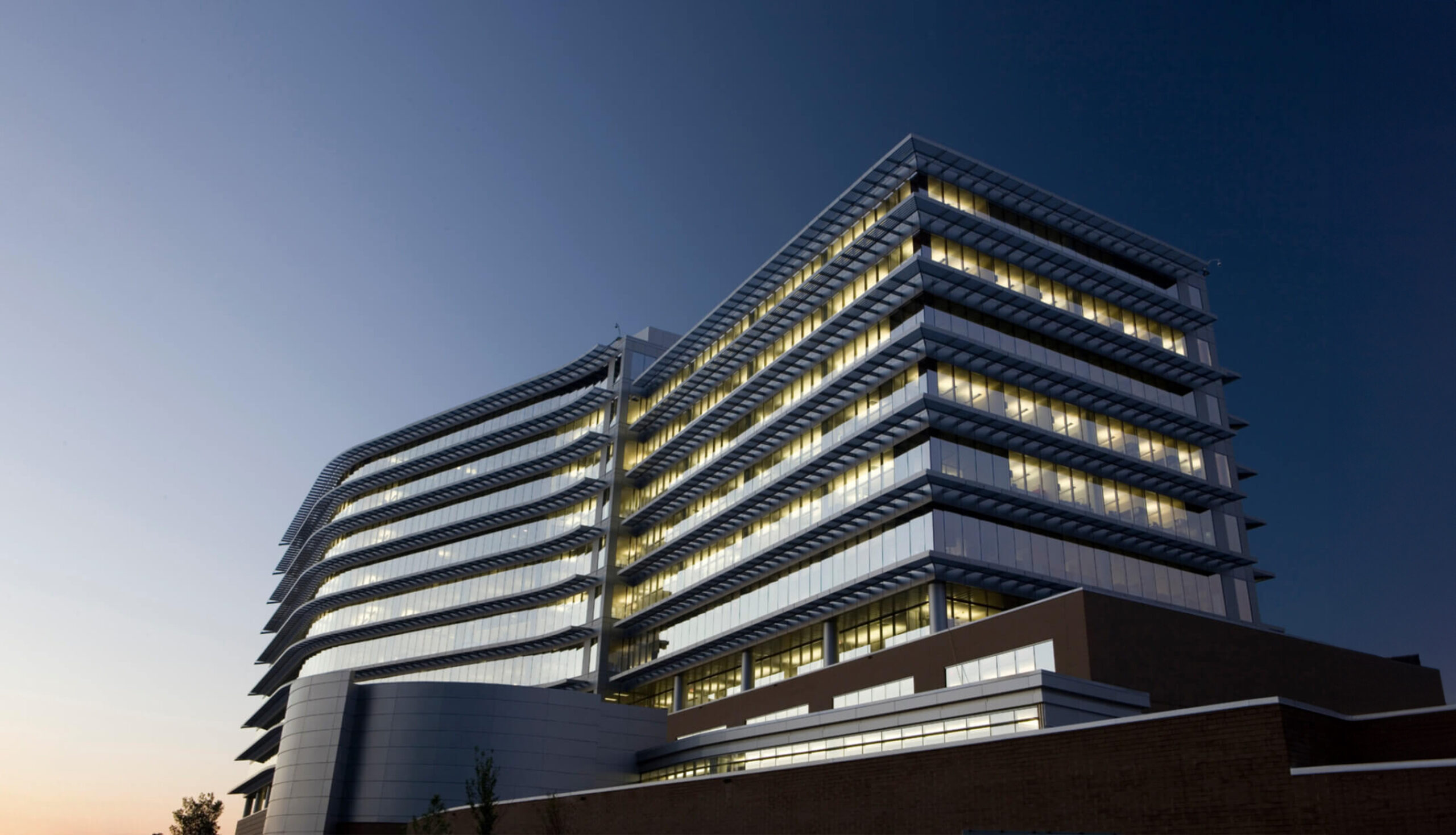 an exterior view of the Nissan North America Headquarters in Franklin, TN