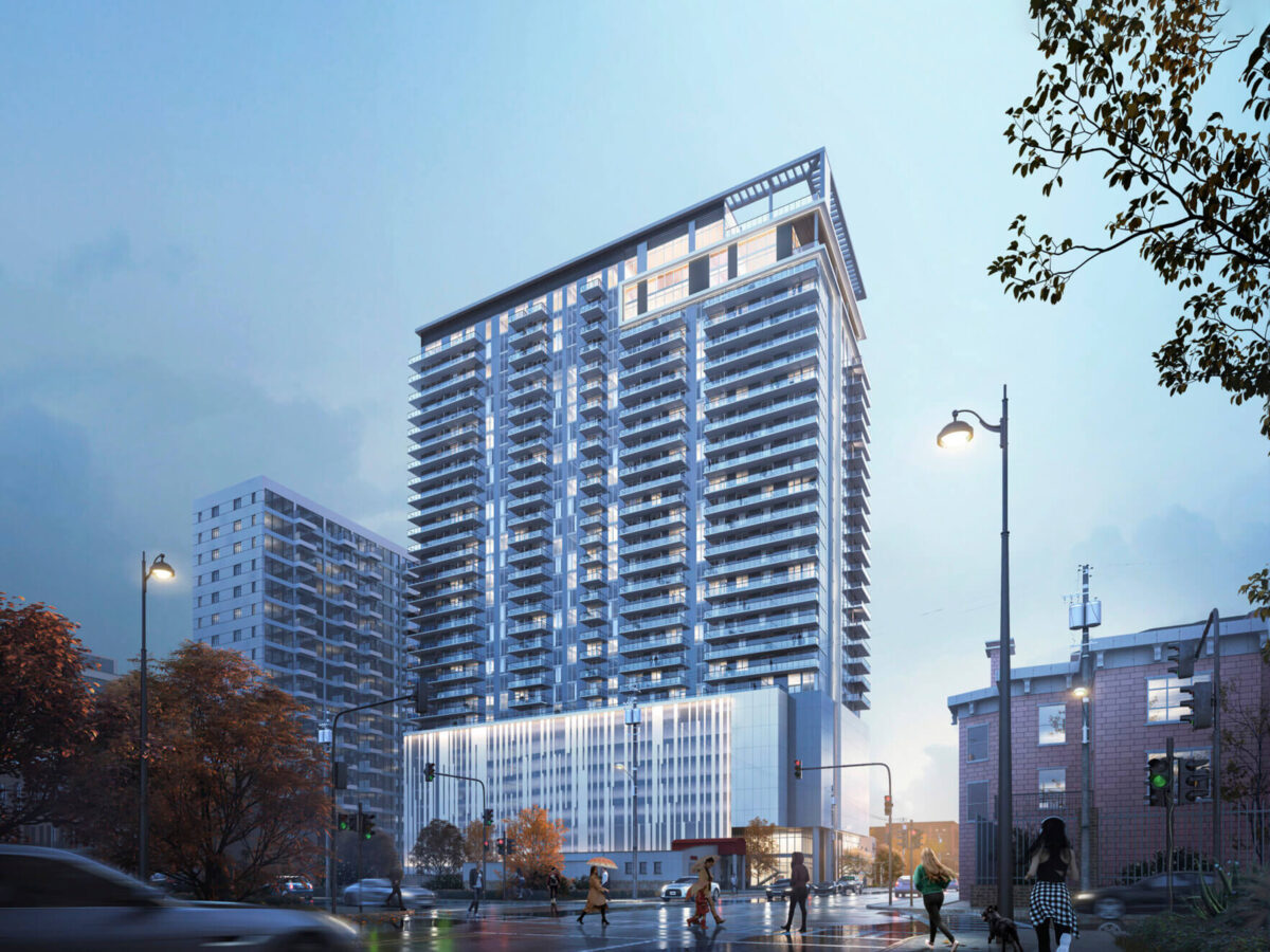 Exterior rendering of Modera Parkside