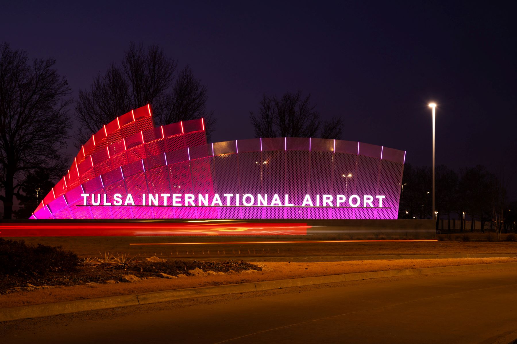 Entry feature at Tulsa International Airport