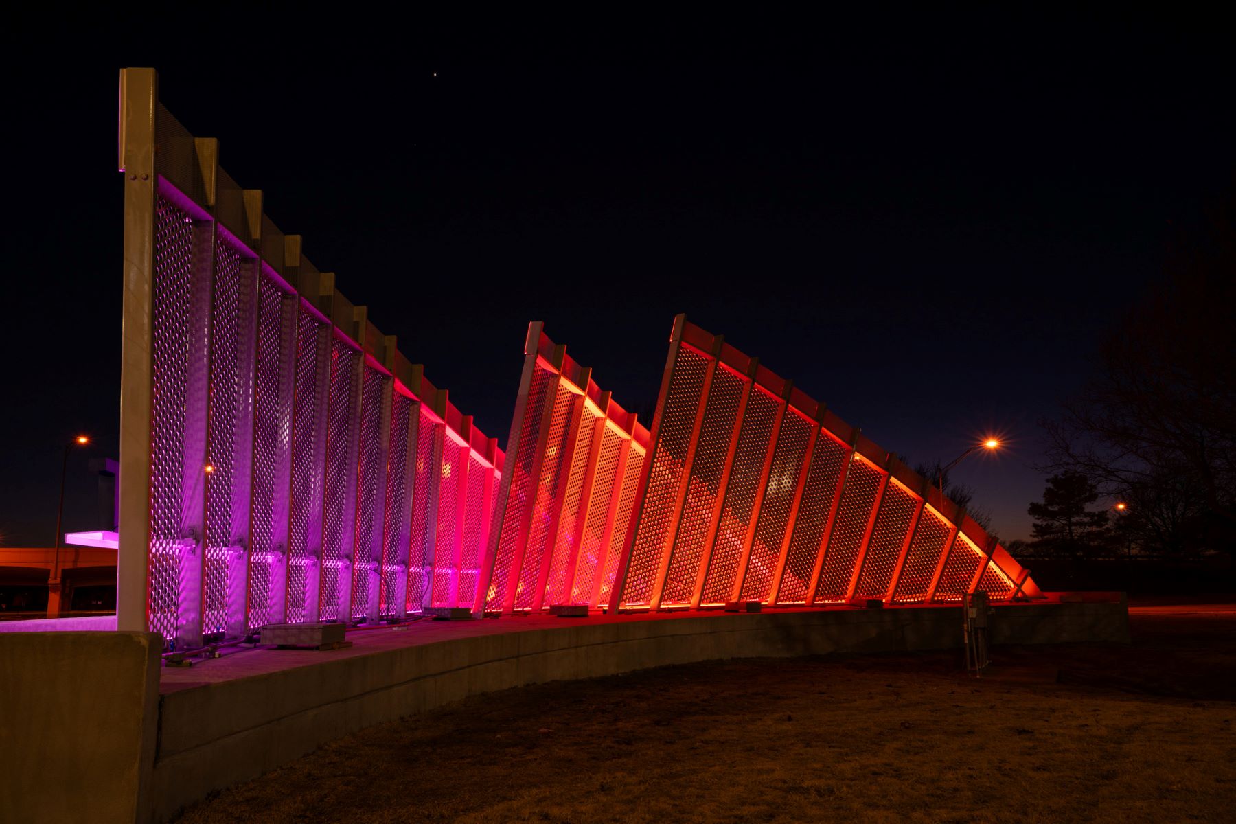 Entry feature at Tulsa International Airport