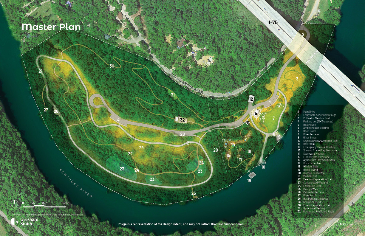 A rendering map of the Kelley’s Landing master plan