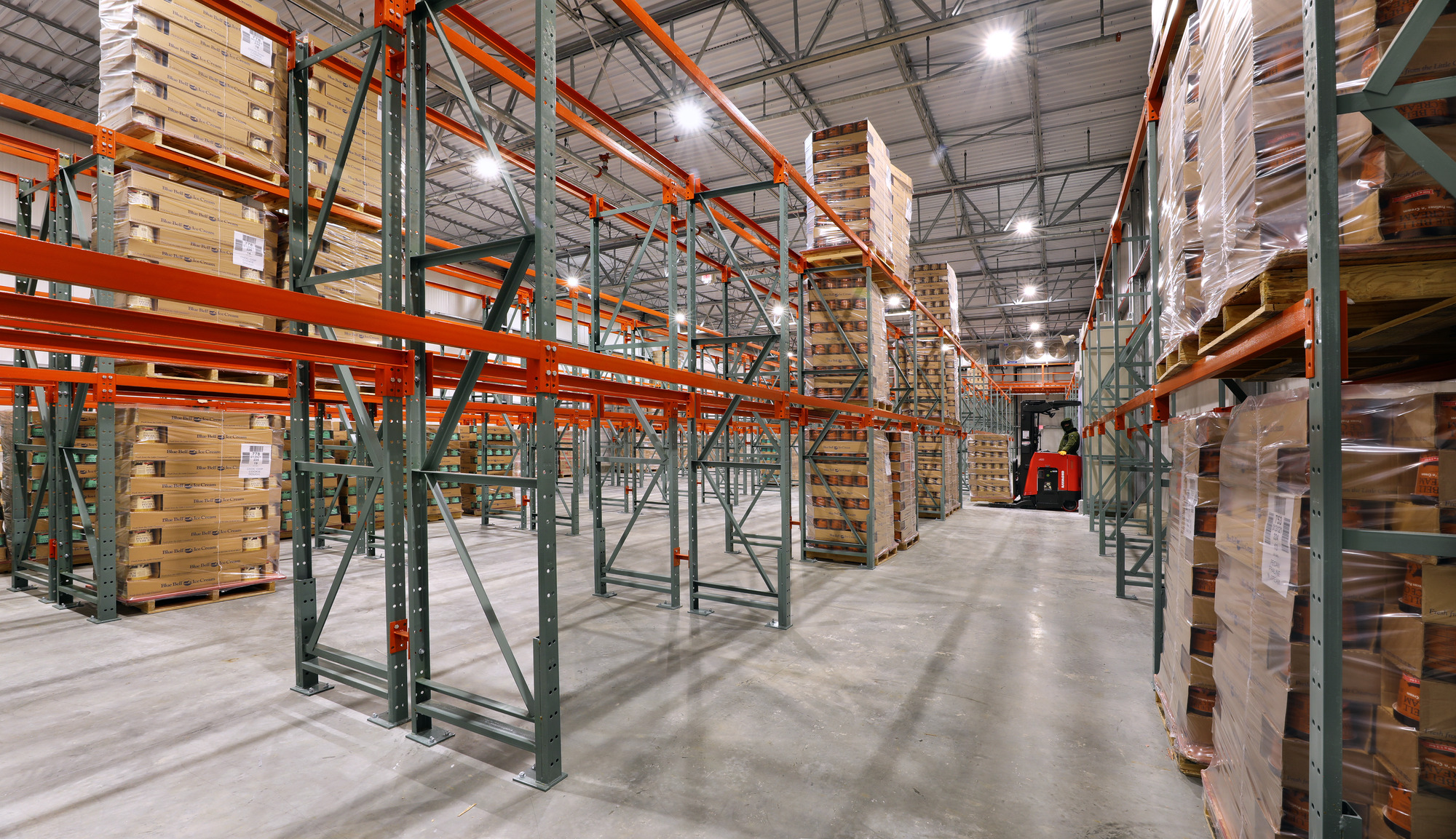 Inside Blue Bell distribution center in Virginia