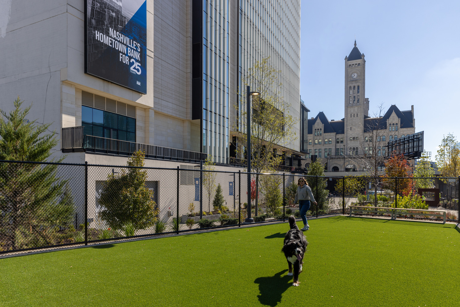 The dog park in Ascension St. Thomas Landing