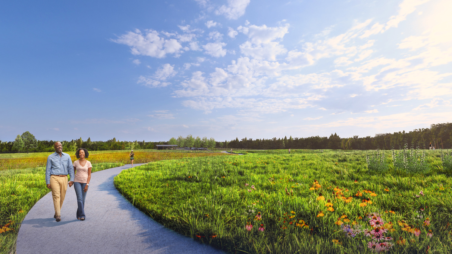 A rendering of the future trail at Veterans Park in Murfreesboro, TN.