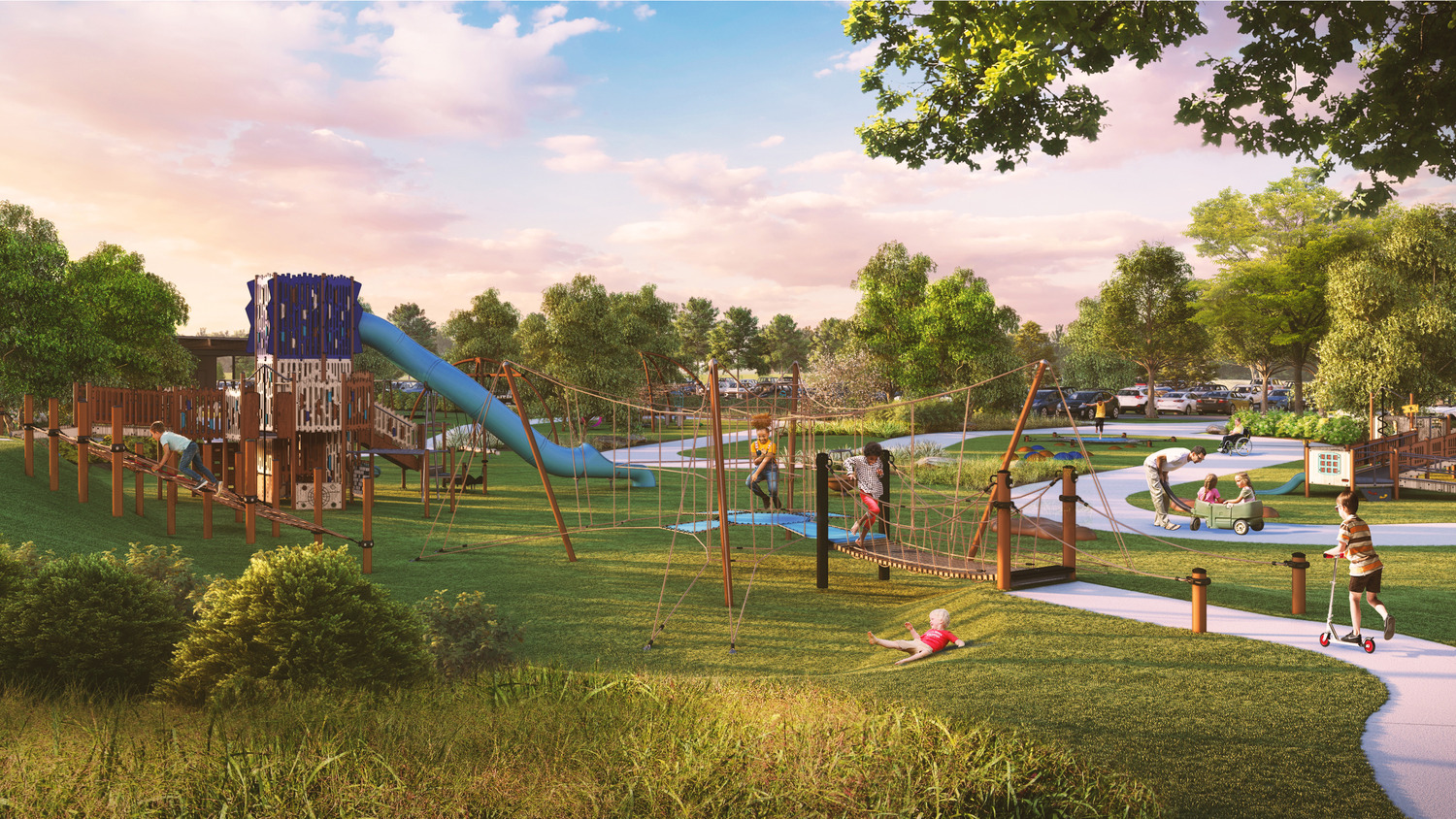 A rendering of the future playground at Veterans Park in Murfreesboro, TN.