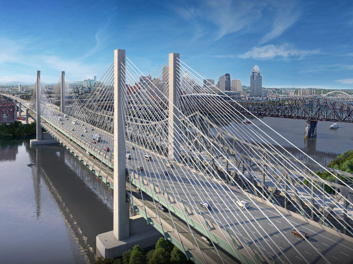 A rendering of the new Brent Spence Bridge