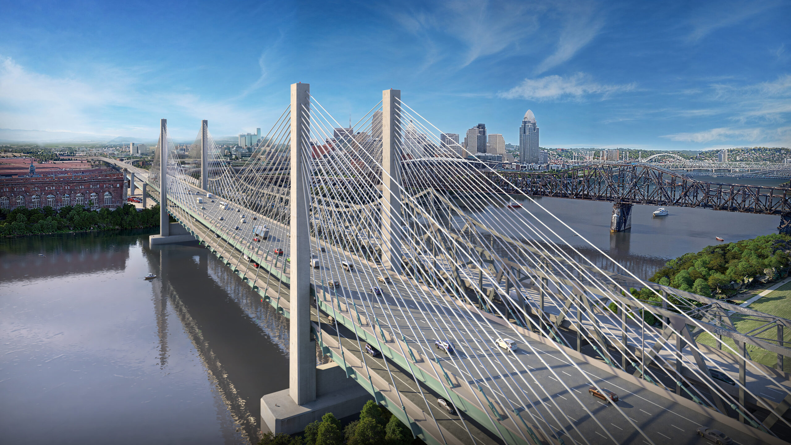 A rendering of the new Brent Spence Bridge