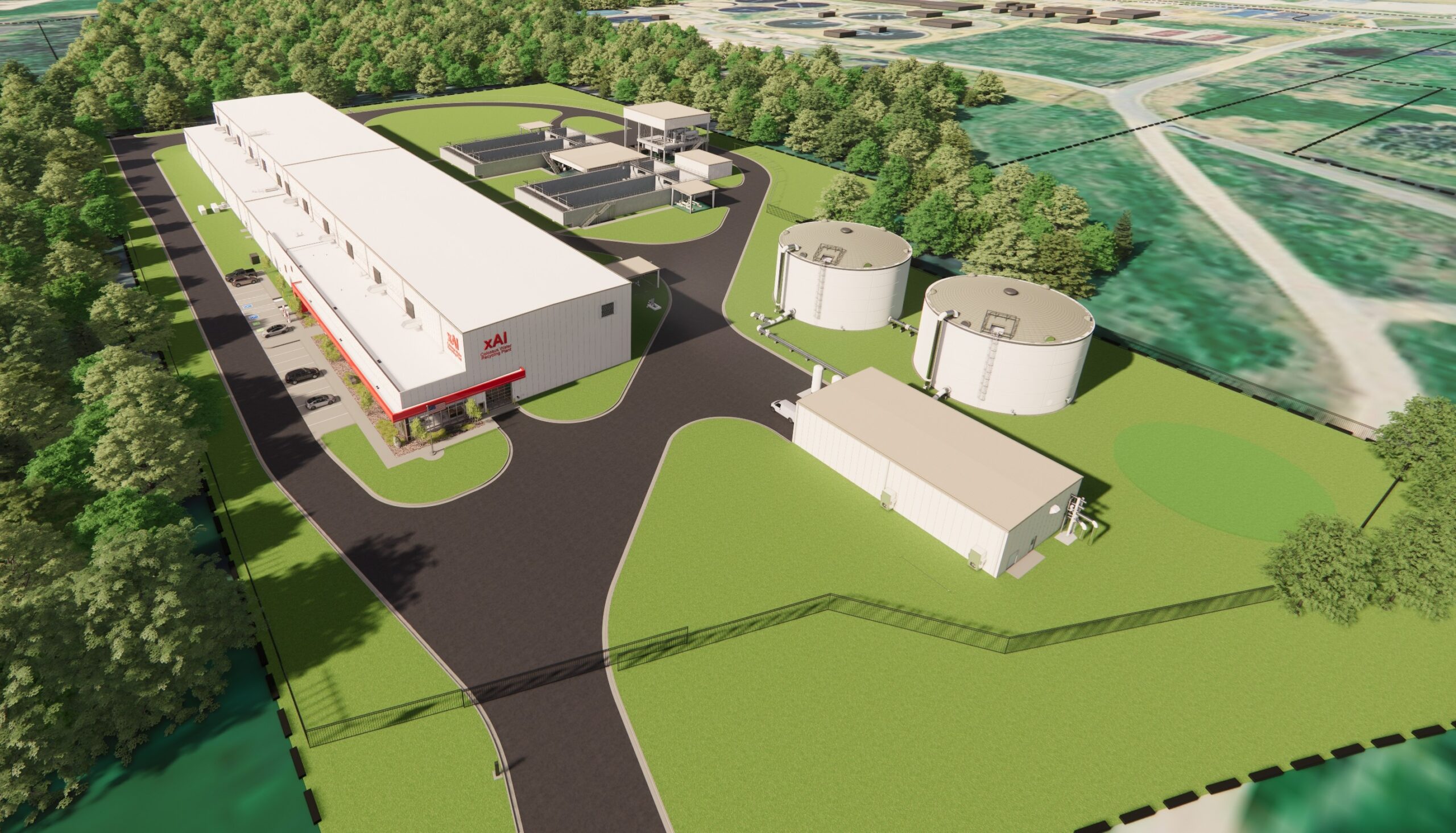 An aerial view of the CWRP