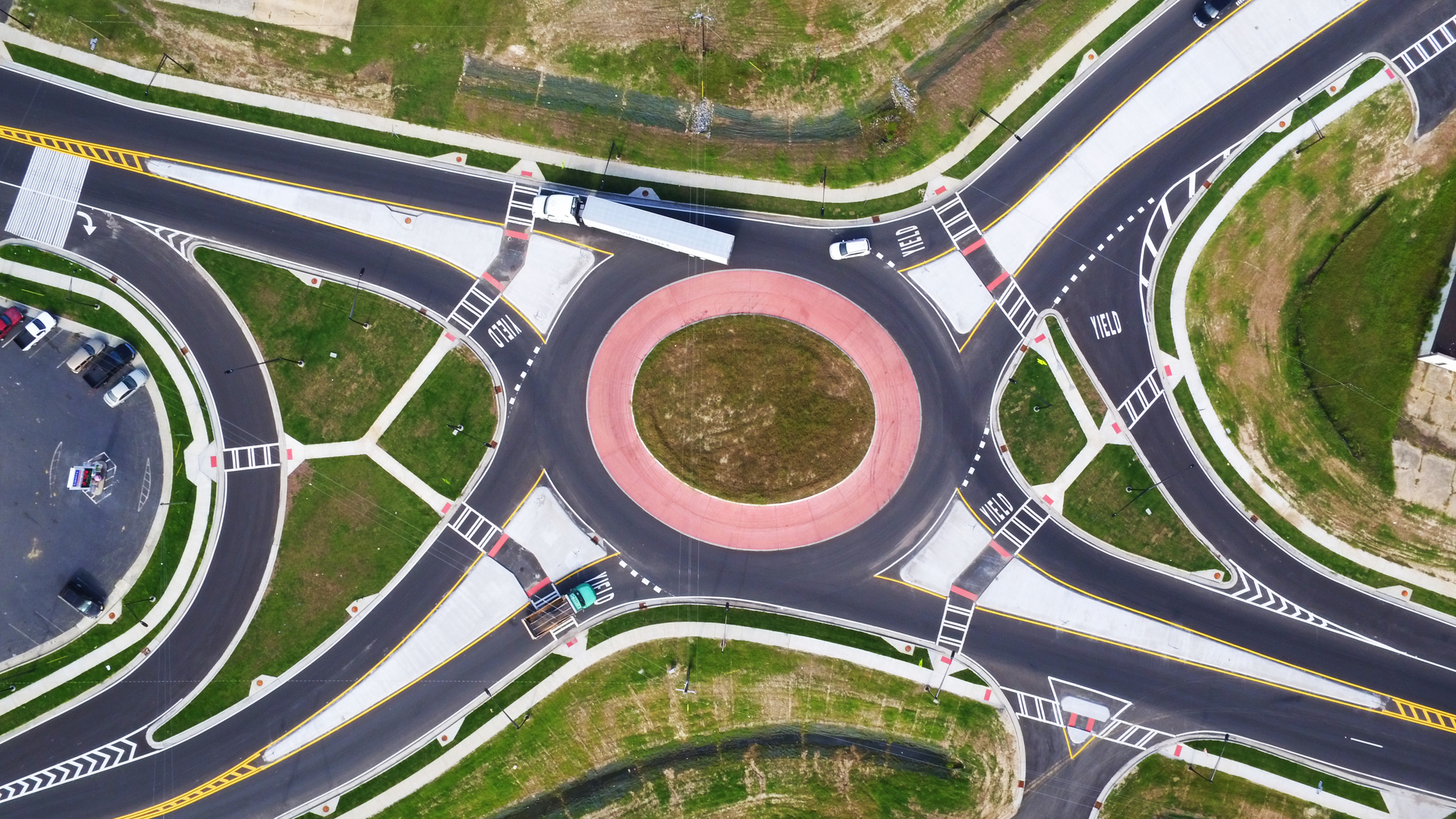 Aerial image of a roundabout in Georgia